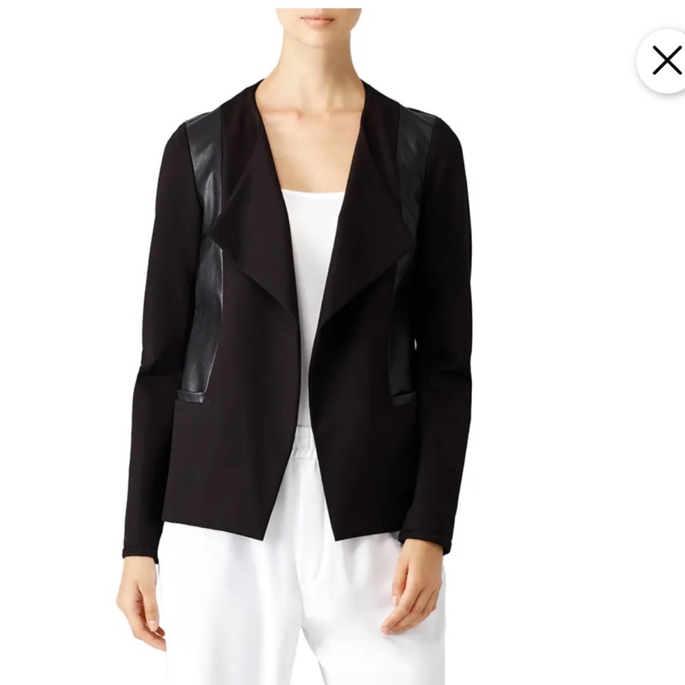 Ellie Mae leather / ponte jacket